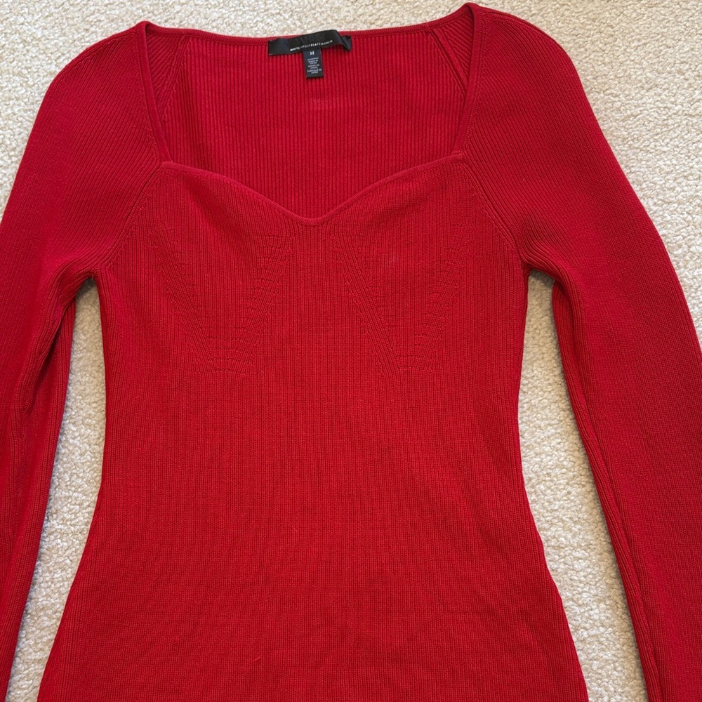 White House Black Market Red Sweater
